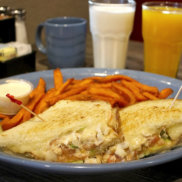 Crab and Avocado Melt Sandwich